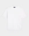 Theory Kolben Pacific Short Sleeve Textured Knit Sweater In White