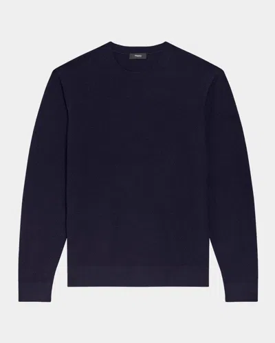 Theory Men & Apos;s Riland Jacquard Crewneck Sweater In Blue