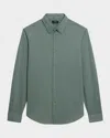 Theory Men & Apos;s Sylvain Shirt In Structure Knit In Green