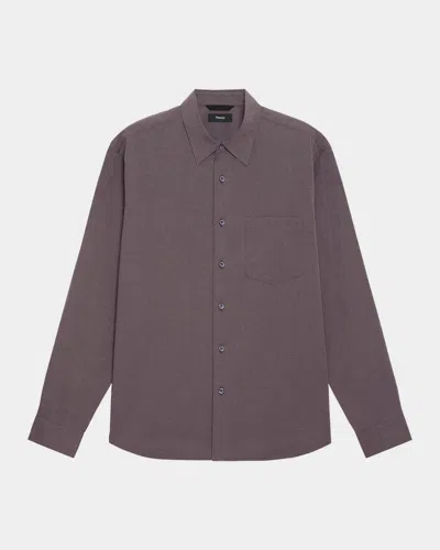 Theory Men & Apos;s Weekend Button-front Shirt In Brown