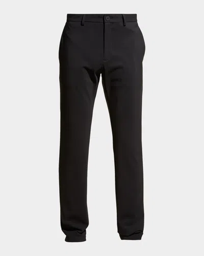 Theory Men & Apos;s Zaine Precision Ponte Slim-straight Chino-style Pants In Black