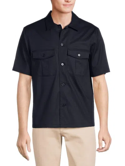 Theory Men's Beau Solid Shirt In Baltic