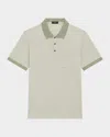 Theory Birdseye Polo Green Multi In Multi