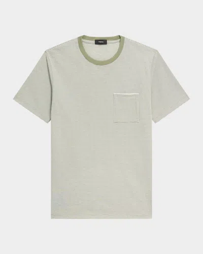 THEORY MEN'S BIRDSEYE PIQUE POCKET T-SHIRT