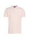 Theory Men's Bron Cotton Polo Shirt In Pale Pink