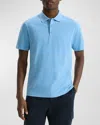 Theory Bron Polo Shirt In Anemone Modal Jersey In Powder Blue