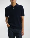 THEORY MEN'S CABLE-KNIT POLO SWEATER