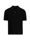 Theory Goris Grid Light Performance Polo In Black