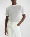 Theory Cairn Open Stitch Cotton Blend Sweater In Ivory