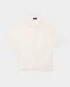 Theory Men's Cairn Cotton Waffle-knit Shirt In Neutral