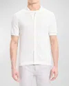 THEORY MEN'S CAIRN OPEN KNIT BUTTON-DOWN SHIRT