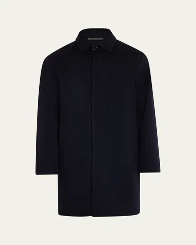 Theory Men's Car Coat In Luxe New Divide In Baltic