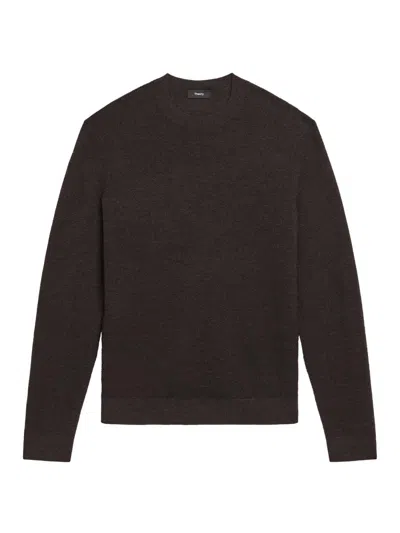 Theory Hilles Crewneck Sweater In Cashmere In Brown