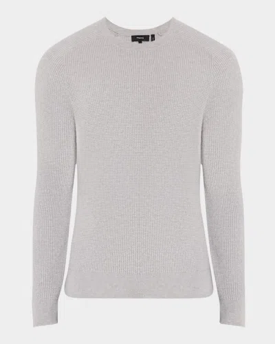 THEORY MEN'S CASHMERE WAFFLE-KNIT SWEATER
