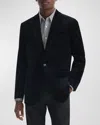 Theory Men's Chambers Velvet Sport Coat In Black