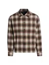 Theory Plaid Button Down Overshirt In Multi