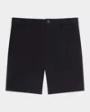 Theory Men's Classic Fit Flat-front Shorts In Black