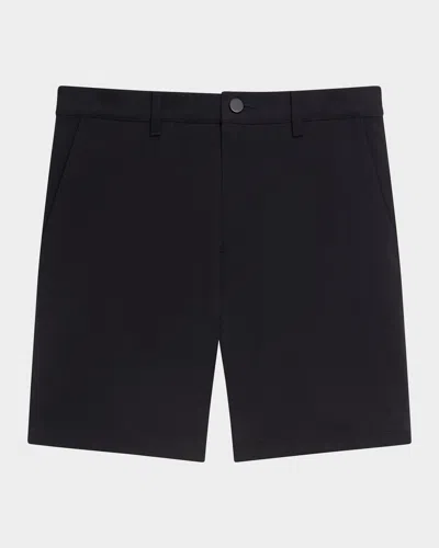 Theory Men's Classic Fit Flat-front Shorts In Black