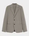 Theory Clinton Travel Motion Wool Blend Blazer In Walnut Melange