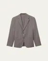 Theory Clinton Travel Motion Wool Blend Blazer In Walnut Melange