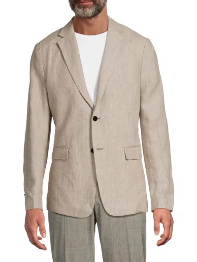 Theory Men's Clinton Glen Plaid Linen Sportcoat In Neutral