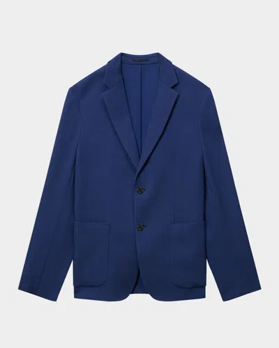 Theory Men's Clinton Grid Suiting Sport Coat In Baltic