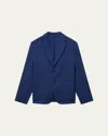 Theory Men's Clinton Grid Suiting Sport Coat In Blue