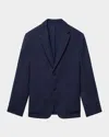 Theory Men's Clinton Grid Suiting Sport Coat In Nav