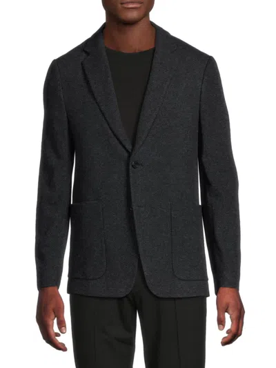 Theory Men's Clinton Slim Knit Blazer In Gray
