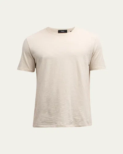 Theory Cosmos Essential Slub Cotton T-shirt In Sand
