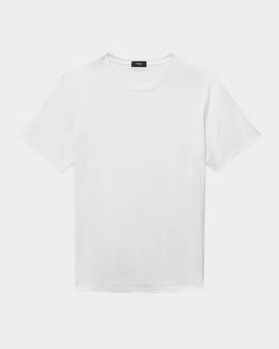 Theory Men's Crewneck Precise Tee In White