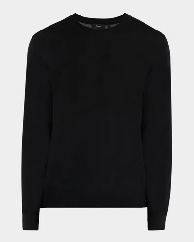 Theory Men's Crewneck Sweater In Regal Merino In Black