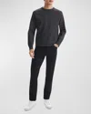 Theory Riland Cable Knit Sweater In Light Bilen In Baltic