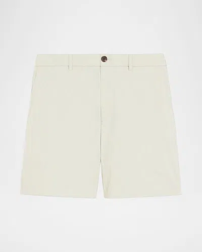 Theory Men's Curtis Drawstring Shorts In Relaxed Linen In Neutral