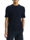 Theory Men's Damian Ribbed Crewneck T-shirt In Baltic