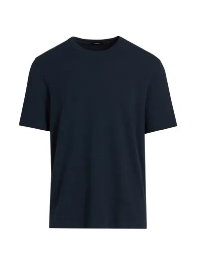 Theory Men's Delroy Cotton-blend T-shirt In Blue