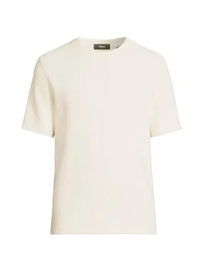 Theory Men's Delroy Cotton-blend T-shirt In White