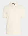 Theory Ronan Polo Shirt In Structure Knit In Winter White