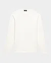 Theory Essential Long-sleeve Tee In Anemone Modal Jersey In Warm Ivr