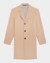 Theory Men's Double-breasted Topcoat In New Divide In New Camel
