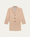 Theory Men's Double-breasted Topcoat In New Divide In New Camel