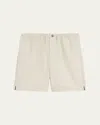 Theory Men's Easy Stretch Canvas Shorts In Neutral