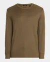 Theory Regal Crewneck Wool Sweater In Brown