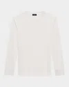 Theory Essential Long-sleeve Tee In Anemone Modal Jersey In White