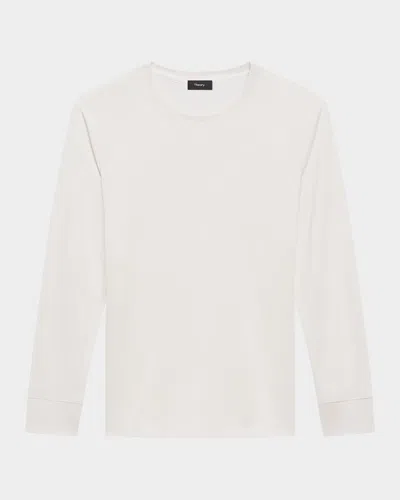 THEORY MEN'S ESSENTIAL TEE LONG SLEEVE IN ANEMONE MILANO