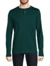 Theory Men's Gaskell Long Sleeve Henley In Seamoss