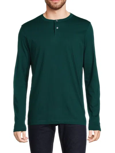 Theory Men's Gaskell Long Sleeve Henley In Seamoss