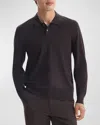 Theory Goris Long Sleeve Polo In Hickory