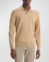 Theory Goris Long Sleeve Polo In New Camel