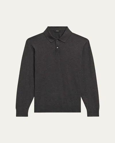 THEORY MEN'S GORIS LONG-SLEEVE POLO SHIRT